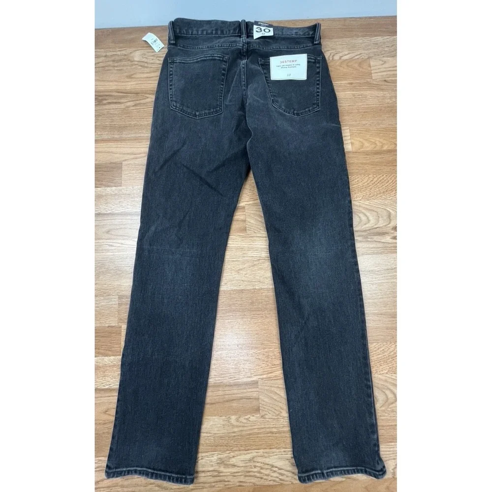 Gap 365Temp Straight Leg Performance Men's Jeans in Black 30 x 32 NEW